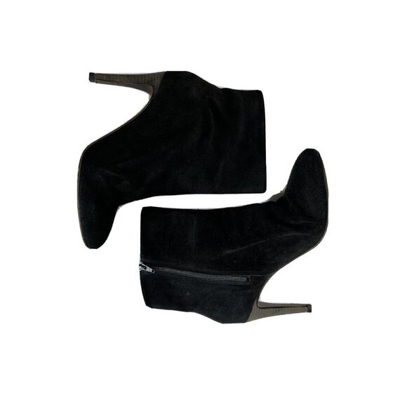 Free People Size 40 EU 10 US Black Suede Slouch Ankle Pointed Toe Skinny Heel - Picture 6 of 13